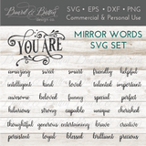 Encouraging Mirror Words SVG File Set - Commercial Use SVG Files for Cricut & Silhouette