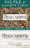 Farmhouse Style Fresh Carrots SVG File - Commercial Use SVG Files for Cricut & Silhouette
