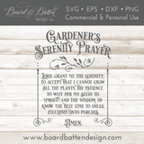 Gardener's Serenity Prayer SVG File - Commercial Use SVG Files for Cricut & Silhouette