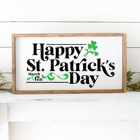 Happy St Patrick's Day SVG File (Style 2)