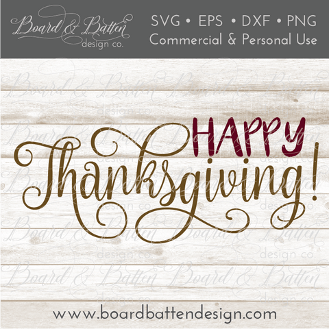 Happy Thanksgiving SVG File