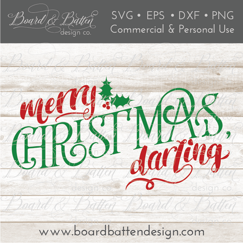 Merry Christmas Darling SVG File