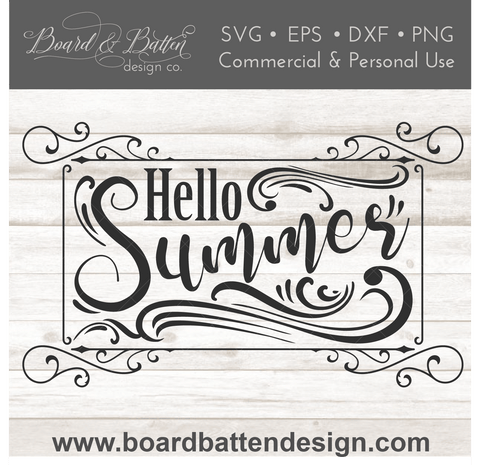 Hello Summer SVG File Style 5