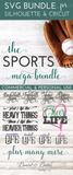 Mega Sports SVG Bundle with LIFETIME Updates - Commercial Use SVG Files for Cricut & Silhouette