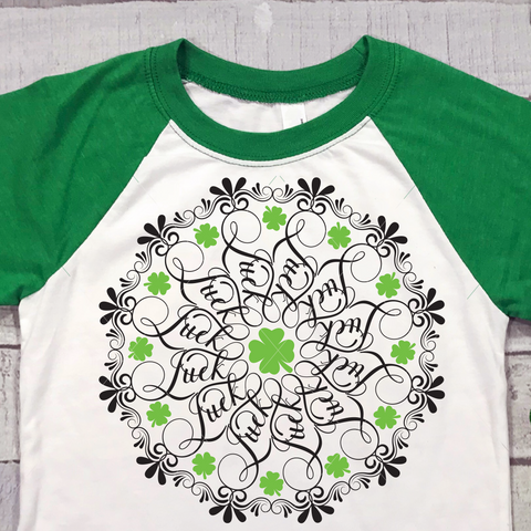 St Patrick's Day "Lucky" Word Mandala SVG File for Cricut/Silhouette