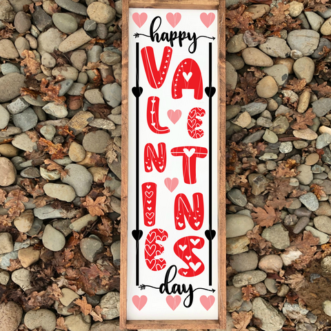 Happy Valentine's Day Porch Sign SVG File for Cricut/Silhouette