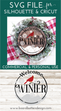 Welcome Winter Round SVG File for Cricut/Silhouette Crafting - Commercial Use SVG Files for Cricut & Silhouette