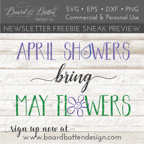 April Showers Bring May Flowers SVG File