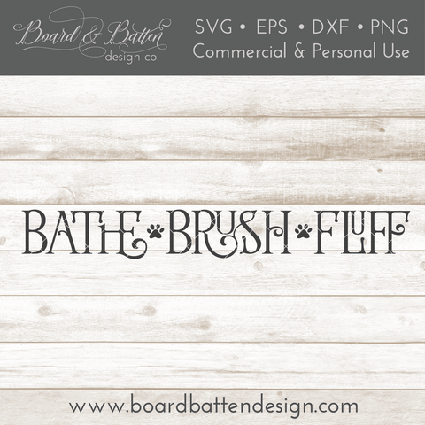 Bathe Brush Fluff Farmhouse SVG File