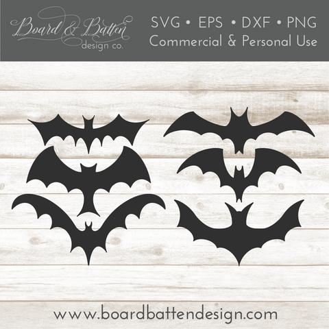 Spooky Bats SVG File Set for Halloween | Cricut & Silhouette Files