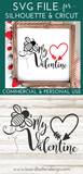 Bee My Valentine SVG File for Cricut/Silhouette - Commercial Use SVG Files for Cricut & Silhouette