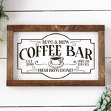Coffee Bar Sign SVG File for the Home - Commercial Use SVG Files for Cricut & Silhouette
