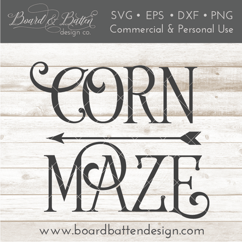 Farmhouse Corn Maze Arrow SVG file