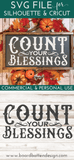Count Your Blessings Vintage SVG File - Commercial Use SVG Files for Cricut & Silhouette