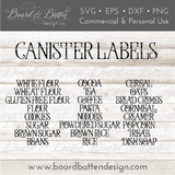 Vintage Farmhouse Style Canister Label SVG Set - Commercial Use SVG Files for Cricut & Silhouette