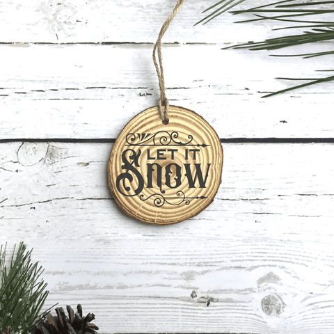 Gothic Christmas Ornament SVG File - Let It Snow