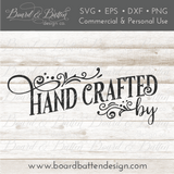 Personalizable Handcrafted By SVG File - Commercial Use SVG Files for Cricut & Silhouette