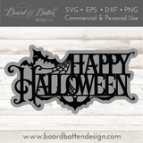Happy Halloween Cake Topper SVG File for Cricut & Silhouette - Commercial Use SVG Files for Cricut & Silhouette