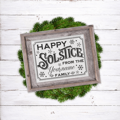 Personalizable Happy Solstice 8x10 SVG File