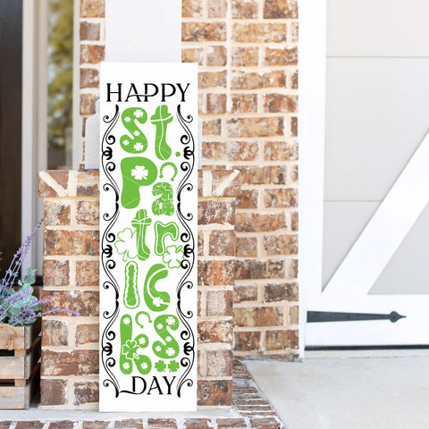 Happy St Patrick's Day Porch Sign SVG File for Cricut/Silhouette