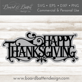 Happy Thanksgiving Cake Topper | Cricut & Silhouette Downloads - Commercial Use SVG Files for Cricut & Silhouette