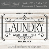 Laundry Self Service SVG File Style 1 - Commercial Use SVG Files for Cricut & Silhouette