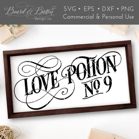 Love Potion No 9 Vintage SVG