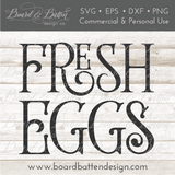 Fresh Eggs SVG File - Style 2 - Commercial Use SVG Files for Cricut & Silhouette