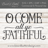 O Come All Ye Faithful Christmas Song SVG File - Commercial Use SVG Files for Cricut & Silhouette