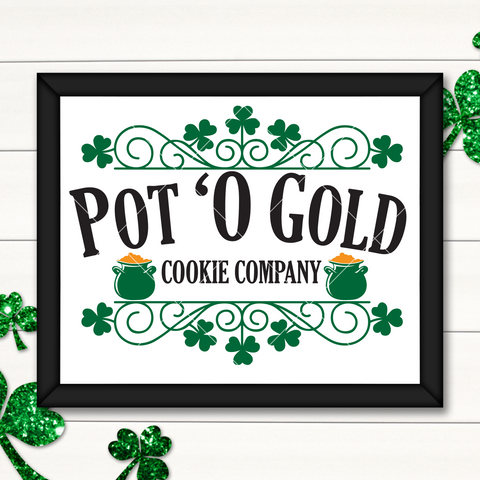 Pot-o-Gold Cookie Company SVG File for St Patrick's Day