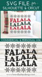 Retro Falalalala lala lala SVG File for Christmas Cricut Projects & Silhouette Cameo - Commercial Use SVG Files for Cricut & Silhouette