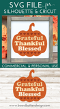 Thanksgiving Cricut Ideas | Retro Grateful Thankful Blessed Svg File | Cricut/Silhouette - Commercial Use SVG Files for Cricut & Silhouette