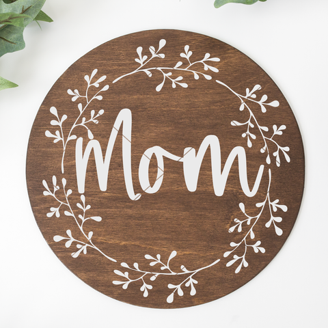 "Mom" Round Vines SVG File for Mother's Day | Cricut/Silhouette