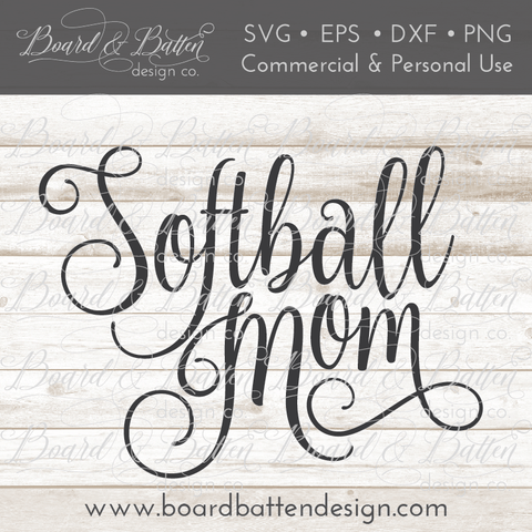 Softball Mom SVG File