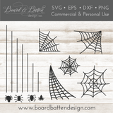 Halloween Clipart Svg - Hand drawn Spiders and Webs Svg Files for Cricut/Silhouette - Commercial Use SVG Files for Cricut & Silhouette