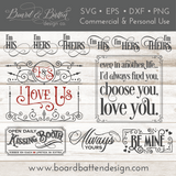 Valentine's Day SVG Bundle - Commercial Use SVG Files for Cricut & Silhouette