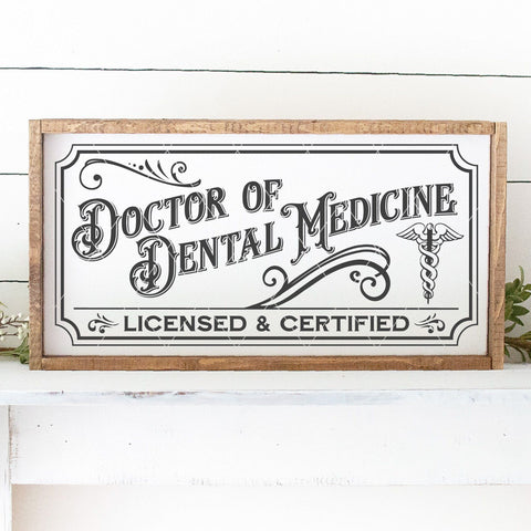 Vintage Doctor of Dental Medicine Sign SVG File