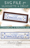Winter Wonderland 6x24 SVG File for Wood Tiles - Commercial Use SVG Files for Cricut & Silhouette