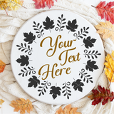 Autumn Wreath Monogram Frame SVG For Fall Cricut Projects