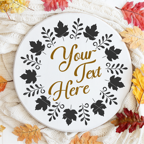 Autumn Wreath Monogram Frame SVG For Fall Cricut Projects