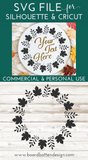 Autumn Wreath Monogram Frame SVG For Fall Cricut Projects