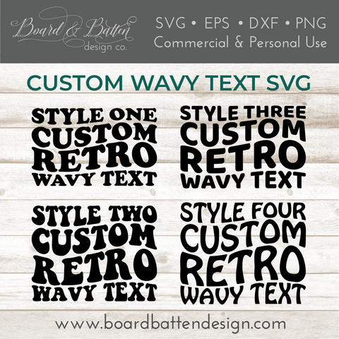 Customized for you - Retro Wavy Text SVG