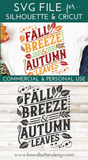 Fall Breeze & Autumn Leaves SVG File for Cricut/Silhouette/Glowforge