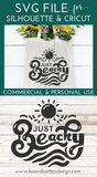 Just Beachy SVG For Cricut - Summer SVG Files