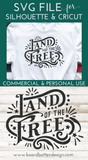 Land of The Free SVG Cricut - Patriotic SVG Files