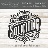 No Soliciting SVG File - Cricut SVG Files