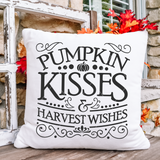 Pumpkin Kisses & Harvest Wishes SVG File for Cricut/Silhouette/Glowforge