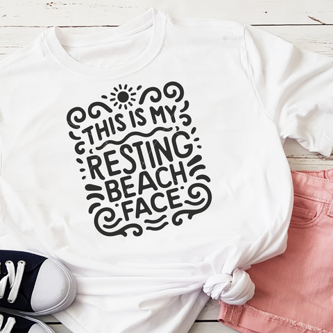 Resting Beach Face SVG - Cricut Summer SVG Files