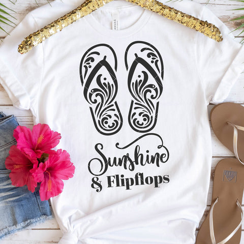 Sunshine and Flip Flops SVG Files - Summer SVG for Cricut