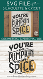 You're the Pumpkin To My Spice SVG File for Fall/Autumn Cricut Projects